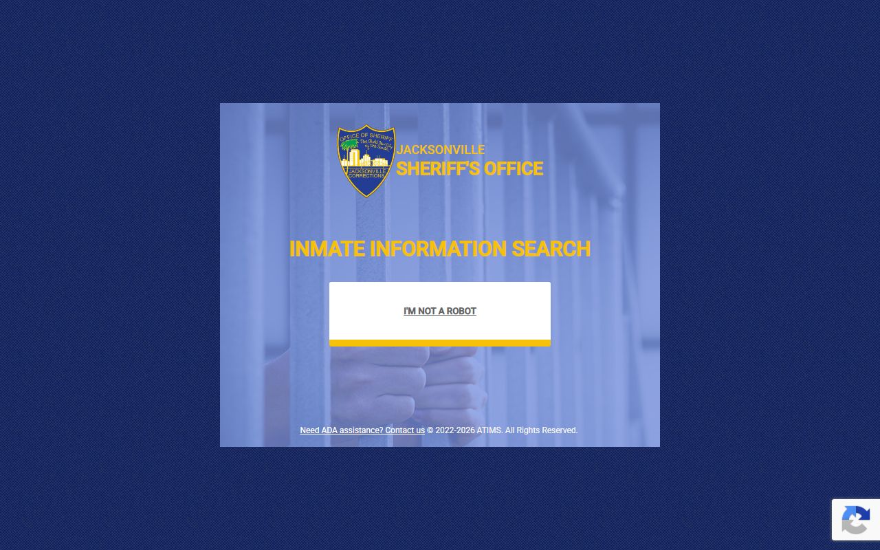 Official JSO Inmate Information Search app used for the Duval County inmate population lookup